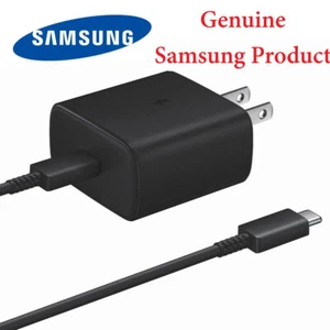 Samsung 45W Wall Charger for Galaxy S21 - USB-C to C Cable Included - Picture 1 of 1