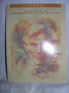 USPS 1986 MINT SET OF COMMEMORATIVE YEAR STAMPS BOOKLET - Picture 1 of 10