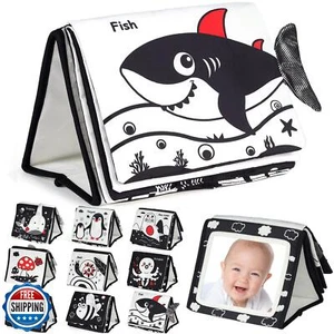 EverLove Tummy Time Mirror - High Contrast Baby Sensory Toys for 0-9 Months - Picture 1 of 5