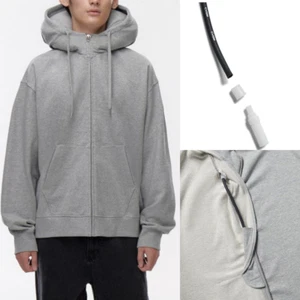 LUFT NACKENKISSEN OVERSIZE KAPUZEN SWEAT REISSVERSCHLUSS bequeme Passform Reise Rest mittelgrau - Bild 1 von 13