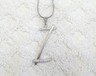 Women's A-Z Alphabet Initial Necklace Polished Silver Tone Letter
