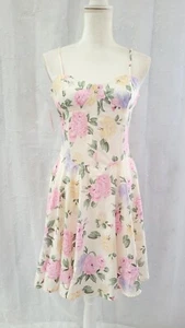 NWT Pink Ripple Corset Bustier Pastel Floral Mini Skater Dress Alexandra Large - Picture 1 of 9