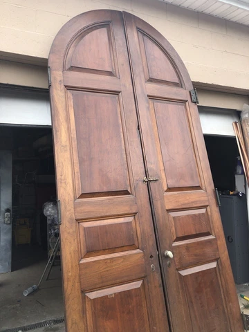 Antique Walnut Double Entrance 54 X 122 Clairemont Mansion Cover