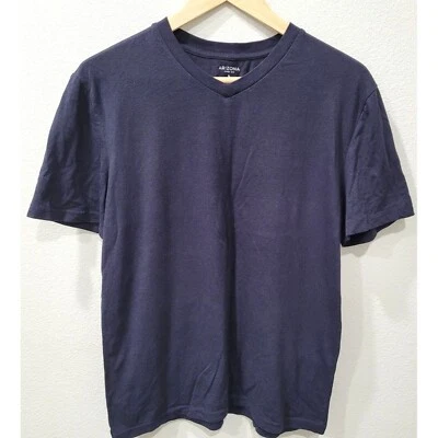 Men's Arizona Jean Co Navy Blue Basic V-Neck T-Shirt Size S - Image 1 of 4