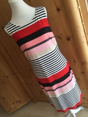 ✦ FRANK LYMAN (RIBKOFF) ✦ Gr. 42 Designer Kleid Etuikleid ✦ Blockstreifen Design - Bild 1 von 4
