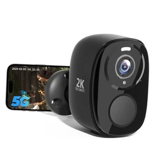 5G/2.4G WiFi Security Cameras Wireless Outdoor, 2K Battery Powered AI 1 Black - Picture 1 of 7