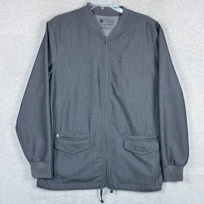 FIGS Technical Collection Vintar Scrubs Jacket Mens M Gray Full Zip Medical - Image 1 of 4