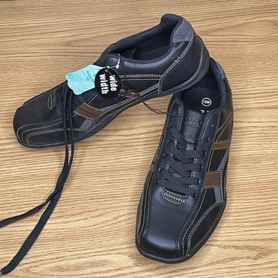 Zapatillas informales Perry Ellis America para hombre de cuero, parte superior baja, con cordones talla 10W Foto 1 de 4