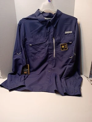 Reeltree Fishing Shirt,  Mens  2XL  Long Sleeve   Patriot Blue - Image 1 of 4