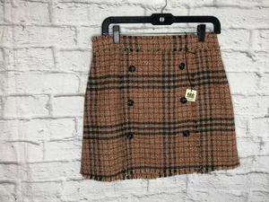 Sadie & Sage Damen Gr. M braun rot schwarz kariert Rock Neu mit Etikett - Bild 1 von 3