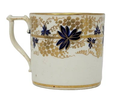 Antique Early 19TH C. ROYAL CROWN DERBY Cobalt, Gold Floral  Pattern Coffee Can  - Image 1 of 4