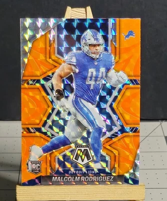 2022 Mosaic #400 Malcolm Rodriguez RC ORANGE REACTIVE MOSAIC PRIZM Lions Rookie - Image 1 of 2