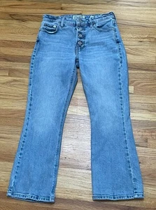 Lucky Brand Bridgette Damen Jeans Cropped Flare Leg Denim Button Fly 2/26 blau - Bild 1 von 13