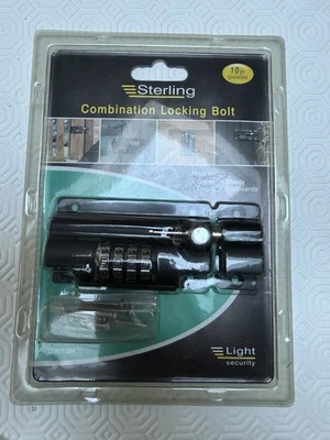 Sterling Locks 110mm Combination Locking Bolt Black Clb110Bk - Image 1 of 2