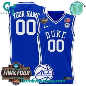 Camiseta deportiva de baloncesto personalizada Duk*e Blue Dev*ils 2025 Final Four - Imagen 1 de 4