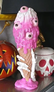 NEW - Tk Maxx Halloween Eye Ball Ice Cream Cone - Pink/Multi - Picture 1 of 4
