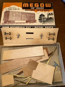 MEGOW #HO-1 HO 'WOOD & METAL  B&O Wagon Top Boxcar. Kit - Picture 1 of 4
