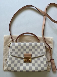 NEW LOUIS VUITTON CROISETTE BAG, DAMIER AZUR - Picture 1 of 9