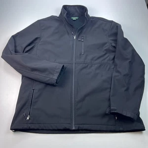 Outdoor Life Jacket Mens 2XLT XXLT Black Full Zip Soft Shell Fleece Lined Casual - Picture 1 of 7