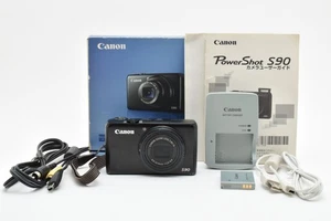 Canon PowerShot S90 10.0MP Compact Digital Camera Black Engilsh w/Box Chager - Picture 1 of 16