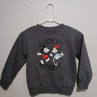 Moletom de lã Disney Minnie & Mickey Mouse feminino gráfico gola redonda tamanho 6/6X - Imagem 1 de 4