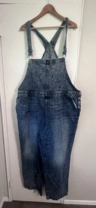 Lane Bryant Denim Acid Wash Overalls - Size 26L - Picture 1 of 12
