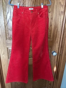 Wrangler Wanderer 622 Cord Jeans Damen 28x30 rot High Rise Flare Bellbottom - Bild 1 von 9