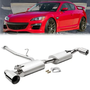 Manzo Stainless Dual Tip CBS Exhaust System For 04-11 Mazda RX-8 1.3 R2 SE3P - Picture 1 of 5