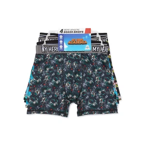 Boys My Hero Academia Athletic Boxer Briefs 4 Pack Underwear NWT Size XS  M L XL - Picture 1 of 1