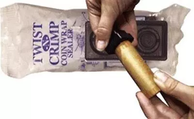 Bolsa sellada TWIST N CRIMP centavo de níquel y cuarto de rollo envoltura borde envío y devolución gratuitos Foto 1 de 4