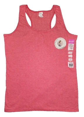 NUEVO Gildan Damas Espalda Corredora Rojo Jaspeado Camiseta sin mangas Premium Algodón Hilado en Anillos Talla M Foto 1 de 4