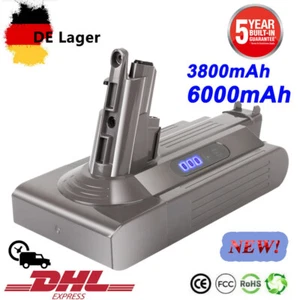 6,0Ah Akku Für Dyson V10 Absolute SV12 969352-02 Animal Li-ion Batterie Neu - Bild 1 von 23