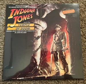 Indiana Jones and the Temple of Doom Soundtrack Vinyl 1984 Poster & Hype SEALED - Picture 1 of 1