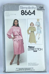 Simplicity Pattern 8664 Woman Dress 2 Piece Dress Below/Above/Knee Length 40-46 - Picture 1 of 4