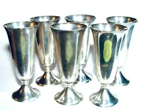 6 Vintage 50's/60's GORHAM 951 Sterling Silver Cordials 2 3/4" CUPS MINI LIQUEUR - Picture 1 of 11