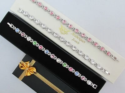 ATEMBERAUBENDES DAMEN KRISTALL MAGNETISCHES HEILKUPFER ARMBAND/ARMREIF/SCHMERZLINDERUNG AJMB