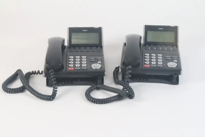 NEC ITL-12D-1 (BK) TEL DT300 Series IP Business Office Phone Lot of 2 - Image 1 of 4