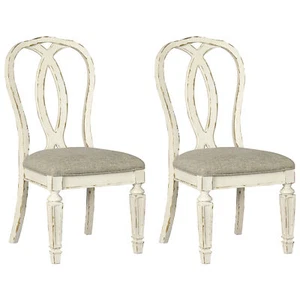 Signature Design by Ashley Realyn French Country Ribbon Back Dining Chair, Set - Picture 1 of 4