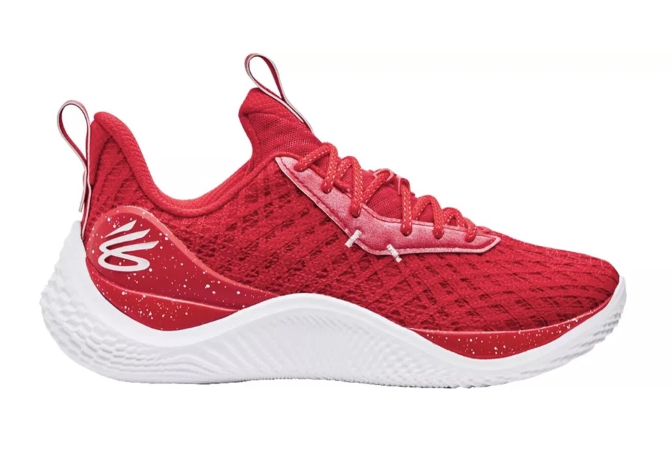 Tênis de basquete masculino Under Armour Team Curry 10 tamanho 12.5 vermelho branco 3026624 600 - Imagem 1 de 1