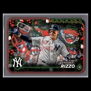 Anthony Rizzo Silver Glitter 2024 Topps Holiday New York Yankees #H28 - Picture 1 of 2