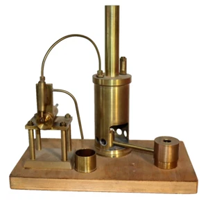 Vintage Dampfmaschine / Steam Engine / Dampf Motor Messing Original 70er Jahre - Bild 1 von 8