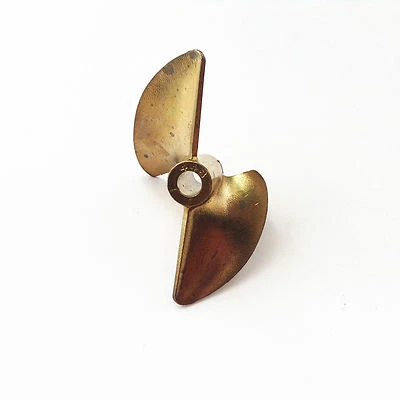 PROPELLER 448 Bronze Prop 3/16" or 4mm shaft 2blade 48mm Diameter Pitch 1.4 Boat - Image 1 of 4