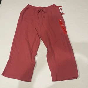 NWT Jessica Simpson Women's Gauze Pull-On Ankle Pants, Red, Size M - Picture 1 of 3