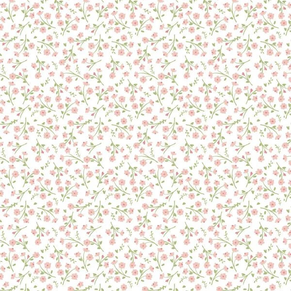 Juliette From Wilmington Prints - Coral Small Floral # 29203-137 - Image 1 of 1