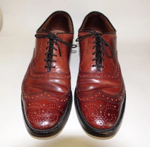 Allen Edmonds Cambridge Burgundy Shell Cordovan Wingtips Horween 8685 US 9.5A - Picture 1 of 11