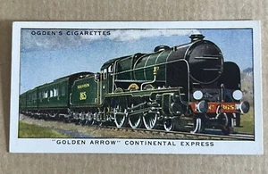 OGDEN'S - MODERN RAILWAYS 1936 GOLDEN ARROW CONTINENTAL EXPRESS NO. 40 - Picture 1 of 2