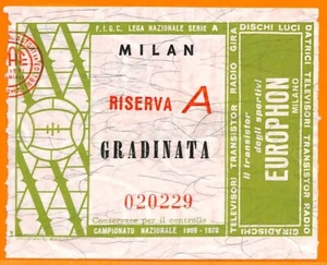 C1869 Vecchio BIGLIETTO PARTITA CALCIO -  1969-70 MILAN  - Picture 1 of 1