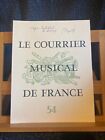 Le Courrier Musical De France N54 2E Trimestre 1976