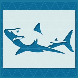 Shark Stencil – Ocean, Sea, Predator, Marine, Beach, Wildlife, Water Sport Art - Picture 1 of 5