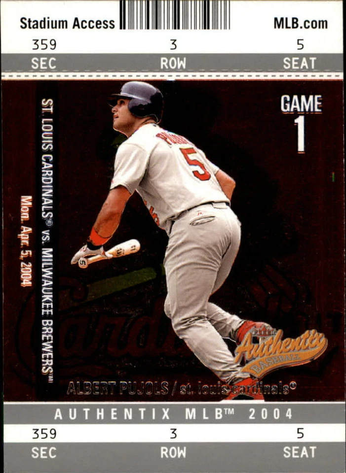 2004 Fleer Authentix Baseball "Main Set" Cards - Image 1 of 1